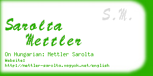 sarolta mettler business card